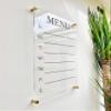Large Clear Acrylic Menu Board for wall | Dry-Erase Message White Board Calendar Wall Mounted Office Home Family Organization Tools Must Haves School Kids Adult Mom Teen Monthly Weekly ADHD Tools view 2