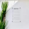 Large Clear Acrylic Menu Board for wall | Dry-Erase Message White Board Calendar Wall Mounted Office Home Family Organization Tools Must Haves School Kids Adult Mom Teen Monthly Weekly ADHD Tools view 3
