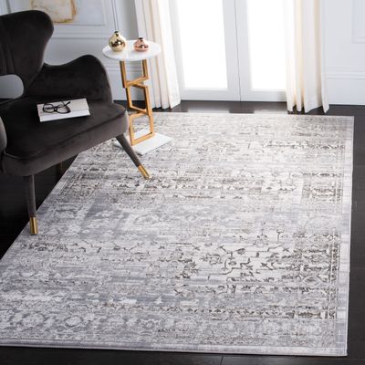 SAFAVIEH Orchard Collection Accent Rug - 4'5" x 6'5", Grey & Light Grey, Vintage Distressed Design, Non-Shedding & Easy Care, Ideal for High Traffic Areas in Entryway, Living Room, Bedroom (ORC677G)