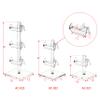 MOOCA 5 Pcs Premium Acrylic Glasses Stand, Eyewear Display, Sunglasses Organizer, Eyewear Holders, Sunglass Rack, with 5 Different Heights, Showcasing Up to 15 Pairs view 2