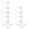 MOOCA 5 Pcs Premium Acrylic Glasses Stand, Eyewear Display, Sunglasses Organizer, Eyewear Holders, Sunglass Rack, with 5 Different Heights, Showcasing Up to 15 Pairs view 3