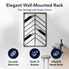 American Art Decor Wall Mounted Wine Rack - Wood/Metal Wine Bottle Holder & Display Shelf - 12-Wine Bottle Storage Organizer (36.25 x 24.25 x 3.75) view 2