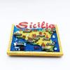 Sicily Italy 3D Map Refrigerator Magnet Resin Travel Souvenirs,Handmade Home & Kitchen Decoration Sicily Fridge Magnet Collection Gift view 2