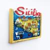 Sicily Italy 3D Map Refrigerator Magnet Resin Travel Souvenirs,Handmade Home & Kitchen Decoration Sicily Fridge Magnet Collection Gift view 3