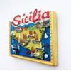 Sicily Italy 3D Map Refrigerator Magnet Resin Travel Souvenirs,Handmade Home & Kitchen Decoration Sicily Fridge Magnet Collection Gift view 4