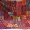 Blanket Bedding Bedspread Bed Kantha Vintage Handmade Silk Patchwork Indian Art Cover India Sari Bohemian Spreads Washed Patola Spread Quilt view 1