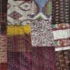 Blanket Bedding Bedspread Bed Kantha Vintage Handmade Silk Patchwork Indian Art Cover India Sari Bohemian Spreads Washed Patola Spread Quilt view 2