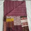 Blanket Bedding Bedspread Bed Kantha Vintage Handmade Silk Patchwork Indian Art Cover India Sari Bohemian Spreads Washed Patola Spread Quilt view 3