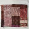 Blanket Bedding Bedspread Bed Kantha Vintage Handmade Silk Patchwork Indian Art Cover India Sari Bohemian Spreads Washed Patola Spread Quilt view 4