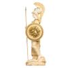 Athena with Owl Medusa Holding Shield Greek Goddess Alabaster Statue Gold 14.56" view 3