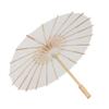 Weiyirot White Paper Umbrella, DIY Classic Paper Umbrella Parasol, Oiled Paper Umbrella Decor, Chinese Parasol for Weddings/Bridal/Party Decor/Role Playing/Photo Prop(39.5cm) view 1