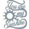 Badger Steel USA - You are My Sunshine - Metal Wall Art - 24" X 24" - Hammered Silver view 4