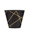 Black with Gold Geo Lines Plastic Cups - 24pc / 9oz view 1
