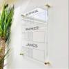 Large Clear Acrylic Chore Chart for wall | Dry-Erase Message White Board Calendar Wall Mounted Office Home Family Organization Tools Must Haves School Kids Adult Mom Teen Monthly Weekly ADHD Tools view 1