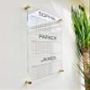Large Clear Acrylic Chore Chart for wall | Dry-Erase Message White Board Calendar Wall Mounted Office Home Family Organization Tools Must Haves School Kids Adult Mom Teen Monthly Weekly ADHD Tools view 2