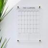 Large Clear Acrylic Monthly Calendar for wall | Dry-Erase Message White Board Calendar Wall Mounted Office Home Family Organization Tools Must Haves School Kids Adult Mom Teen Monthly Weekly ADHD Tool view 1