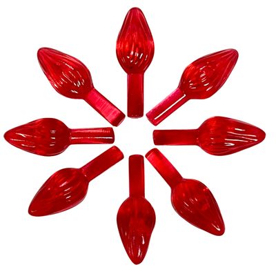 National Artcraft Small Twist-Style Ceramic Christmas Tree Lights for Your New or Vintage Ceramic Christmas Tree - RED