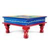 2dozay Wooden Floral Printed Multipurpose Pooja Mandir Chowki (Multicolour) view 2