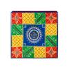 2dozay Wooden Floral Printed Multipurpose Pooja Mandir Chowki (Multicolour) view 3