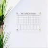 Large Clear Acrylic Monthly Calendar for wall | Dry-Erase Message White Board Calendar Wall Mounted Office Home Family Organization Tools Must Haves School Kids Adult Mom Teen Monthly Weekly ADHD Tool view 3