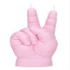 CandleHand Baby 'Victory/Peace' Hand Gesture Candle (Pink) view 1
