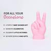 CandleHand Baby 'Victory/Peace' Hand Gesture Candle (Pink) view 4