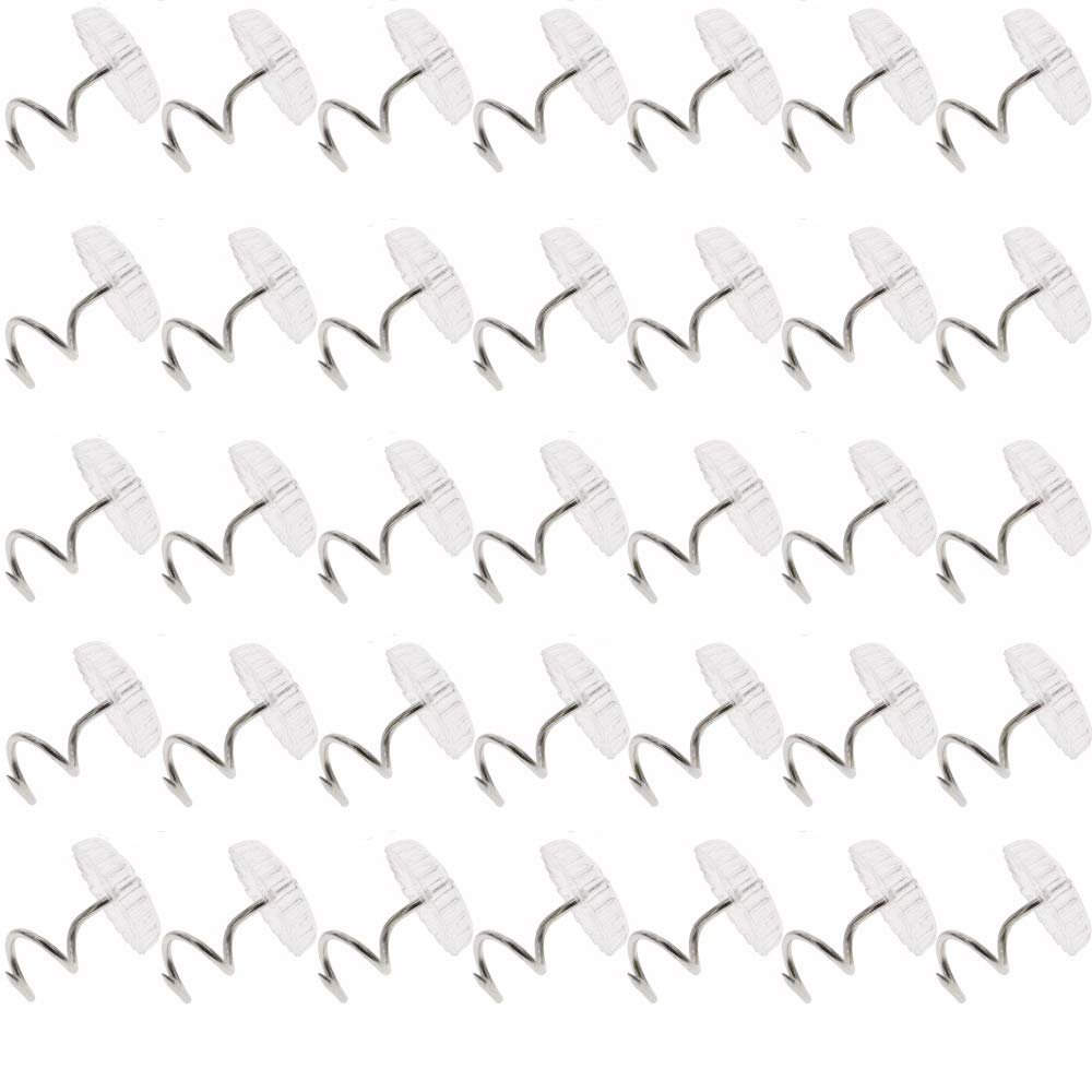30 Pcs Twist Pins Upholstery Clear Heads Slip Cover Fasteners (60 pcs)