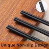 10 Pairs Fiberglass Chopsticks, Reusable Alloy Chop Sticks Non-slip Chopsticks, Dishwasher, 9 1/2 Inches view 3