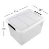 Callyne 70 L Clear Plastic Large Storage Box with Wheels, Set of 4 LargeLatch Plastic Box for Storage view 2