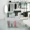 Callyne 70 L Clear Plastic Large Storage Box with Wheels, Set of 4 LargeLatch Plastic Box for Storage view 4