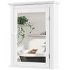 GLACER Bathroom Mirror Cabinet, Wall Mounted Storage Cabinet with Mirror Door and Adjustable Shelf, Mirrored Medicine Cabinet for Bathroom, Living Room, Cloakroom, 22 x 6 x 27.5 inches (White) view 1