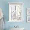 GLACER Bathroom Mirror Cabinet, Wall Mounted Storage Cabinet with Mirror Door and Adjustable Shelf, Mirrored Medicine Cabinet for Bathroom, Living Room, Cloakroom, 22 x 6 x 27.5 inches (White) view 2