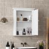 GLACER Bathroom Mirror Cabinet, Wall Mounted Storage Cabinet with Mirror Door and Adjustable Shelf, Mirrored Medicine Cabinet for Bathroom, Living Room, Cloakroom, 22 x 6 x 27.5 inches (White) view 4