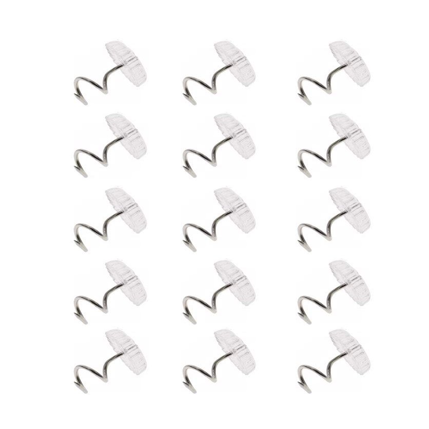 30 Pcs Twist Pins Upholstery Clear Heads Slip Cover Fasteners (15 pcs)