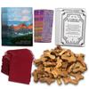 50pc Certified Holy Land Olive Wood Comfort Cross Set, 2.75, Bulk Velvet Pouch, Lords Prayer Bookmark, Meditation Booklet, Authenticity Certificate Included - Christian Gift  Holy Land Gifts Pack view 1