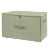 ANMINY Storage Bins with Zipper Lids 51.9 Qt Lidded Fabric Storage Boxes Baskets Cubes with Handles Collapsible Washable Cotton Linen Closet Shelf Clothes Organizer - Green, Extra Large view 1