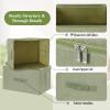 ANMINY Storage Bins with Zipper Lids 51.9 Qt Lidded Fabric Storage Boxes Baskets Cubes with Handles Collapsible Washable Cotton Linen Closet Shelf Clothes Organizer - Green, Extra Large view 4