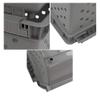 Callyne 3 Pack Plastic Stacking Organizer Basket, Open Front Large Stackable Storage Bins, Gray view 3