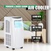 COSTWAY 8000 BTU Portable Air Conditioner, 3-in-1 Air Cooler w/Built-in Dehumidifier, Fan Mode, Sleep Mode, Remote Control& LED Display, Rooms Up to 230+ Sq. ft, for Home Office (White) view 2