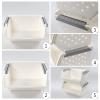 Bringer 4-Pack Plastic Stackable Storage Basket, Kitchen Stacking Organizer Basket, White view 4