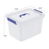 Bringer 6-Pack 10 L Plastic Storage Box, Clear Latch Storage Box with Blue Handle view 2