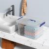 Bringer 6-Pack 10 L Plastic Storage Box, Clear Latch Storage Box with Blue Handle view 4