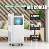 COSTWAY 8000 BTU Portable Air Conditioner, 3-in-1 Air Cooler w/Built-in Dehumidifier, Fan Mode, Sleep Mode, Remote Control& LED Display, Rooms Up to 230+ Sq. ft, for Home Office (White and Black) view 3