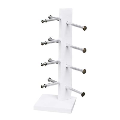 Cabilock Glasses Display Rack Easy Assemble Retro Sunglass Holder for Home Office Decor Stylish Tabletop Organizer for Eyewear Fits up to Frames White Sticks Style