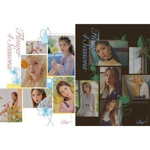 DIA 'Flower 4 Seasons' 6th Mini Album 2 Ver SET CD+1p Poster+72p Booklet+2p PhotoCard+1p Standing Photo+1p Sticker+Message PhotoCard SET+Tracking Kpop Sealed