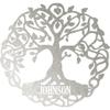 Badger Steel USA - Tree of Life Monogram - Metal Wall Art - 24" X 24" - Hammered Silver view 4