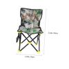 Wakauto 1pc Portable Folding Fishing Chair with Backrest Camouflage Outdoor Stool for Camping Hiking and Fishing Compact Design for Travel and Rest view 2
