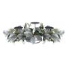 32" Iced Leaves and Winter Berries Artificial Christmas Pillar Candle Holder view 1