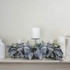 32" Iced Leaves and Winter Berries Artificial Christmas Pillar Candle Holder view 2