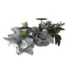 32" Iced Leaves and Winter Berries Artificial Christmas Pillar Candle Holder view 3